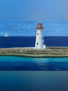 Hand Crafted Art Print “Lighthouse”